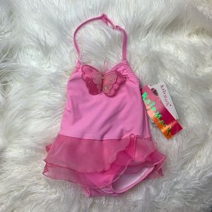 Kate Mack pink tutu butterfly swimming suit girl
